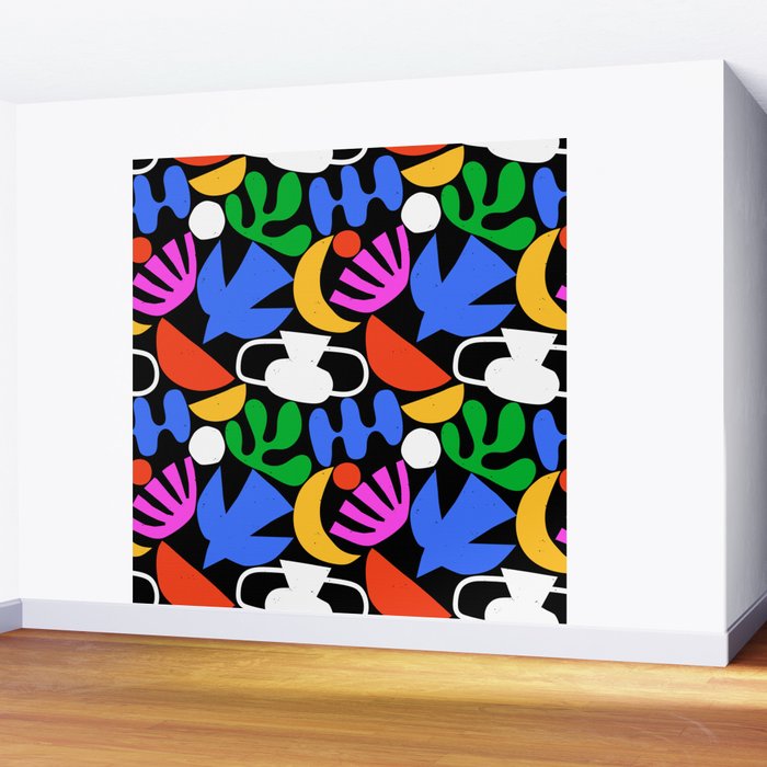 Colorful abstract organic shape art pattern  Wall Mural Gallery Image 2