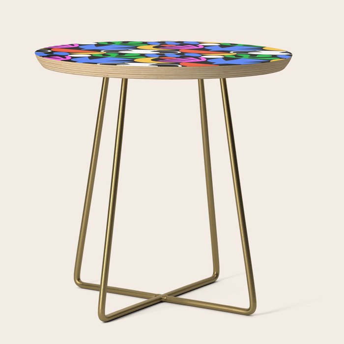 Colorful abstract organic shape art pattern  Side Table Gallery Image 1