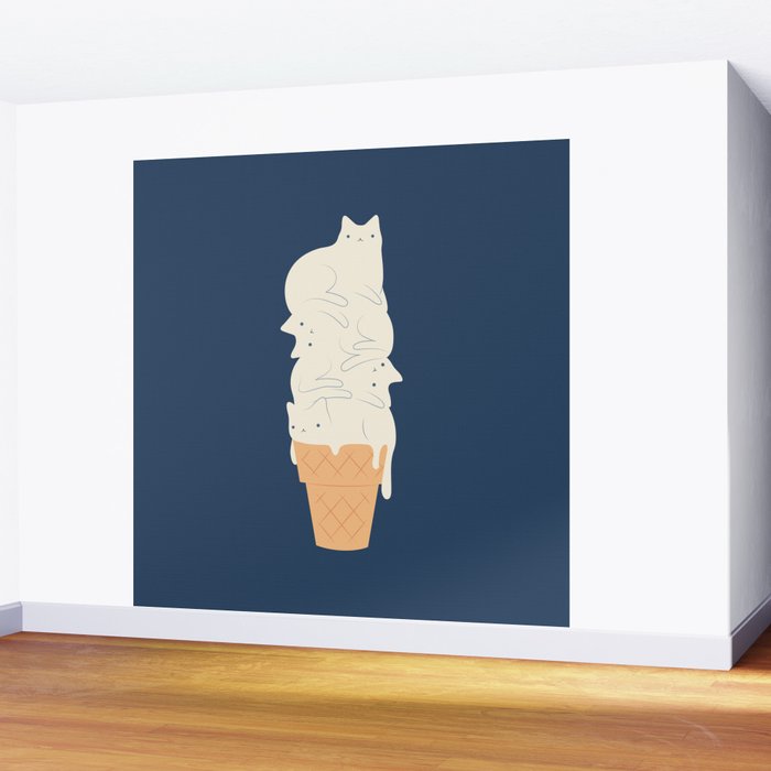 Cat ice cream 2024 Wall Mural Gallery Image 2
