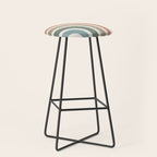 Mid Century Colorful Sun and Rainbow Stool Gallery Image 1