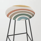 Mid Century Colorful Sun and Rainbow Stool Gallery Image 2