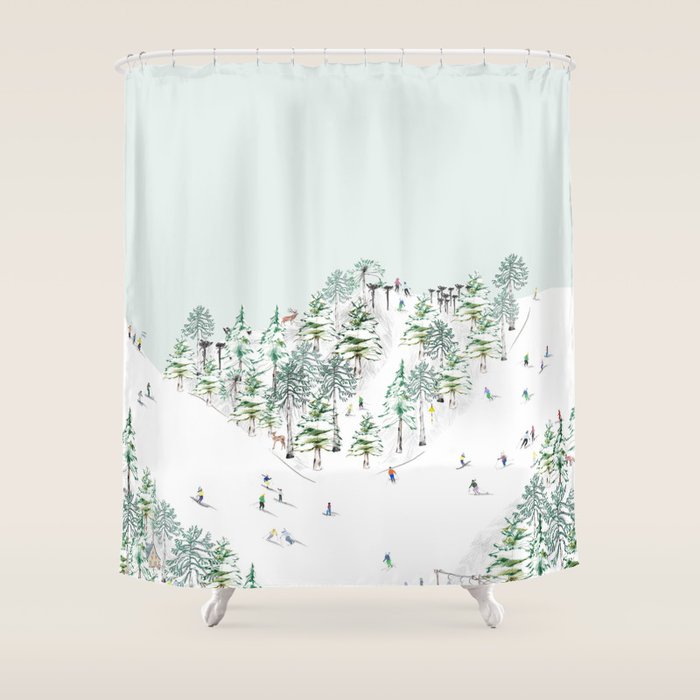 SKI Shower Curtain