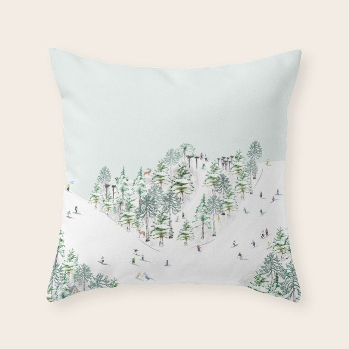 SKI Throw Pillow Gallery Image 1