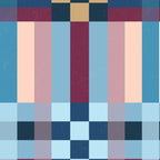 Woven Checks and Stripes Blue Burgundy Coffee Mug Gallery Image 2