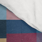 Woven Checks and Stripes Blue Burgundy Comforter Gallery Image 4