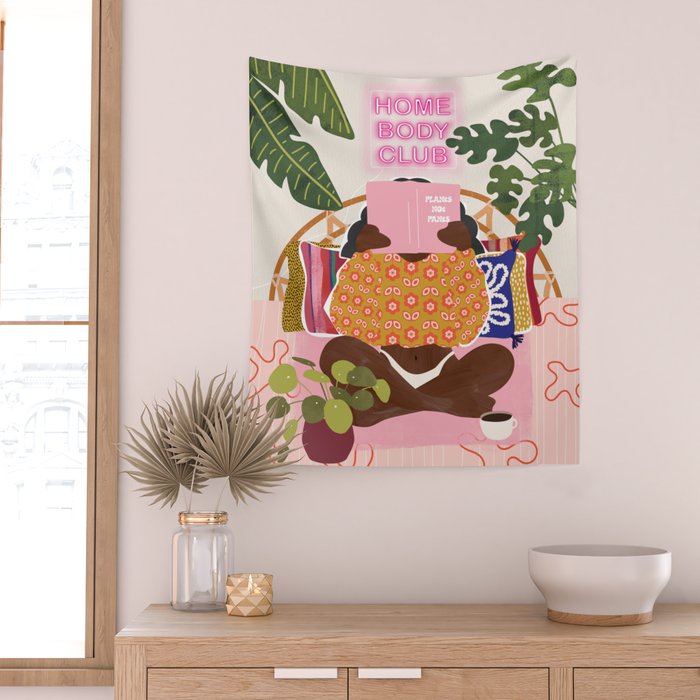 Homebody Woman Wall Tapestry Gallery Image 2
