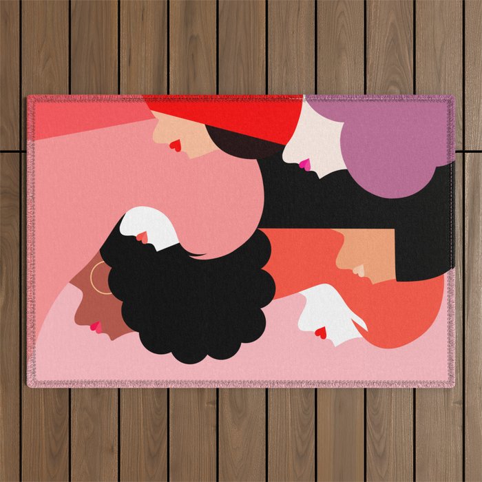 Girl Power we persist  #girlpower Outdoor Rug Gallery Image 1