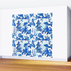 Chinoiserie Monkey Umbrella Pagodas Wall Mural Gallery Image 2