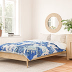Chinoiserie Monkey Umbrella Pagodas Duvet Cover Gallery Image 2