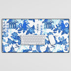 Chinoiserie Monkey Umbrella Pagodas Desk Mat Gallery Image 1