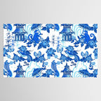 Chinoiserie Monkey Umbrella Pagodas Tablecloth Gallery Image 2