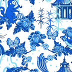 Chinoiserie Monkey Umbrella Pagodas Coffee Mug Gallery Image 2