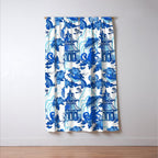 Chinoiserie Monkey Umbrella Pagodas Window Curtain Gallery Image 3