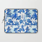 Chinoiserie Monkey Umbrella Pagodas Laptop Sleeve Gallery Image 1