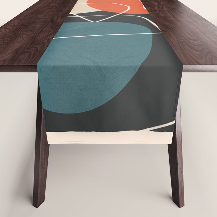 Minimal Colorful Abstract Shapes 12 Table Runner Gallery Image 1