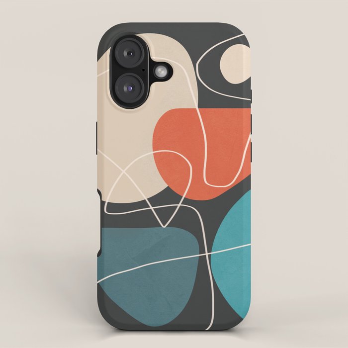 Minimal Colorful Abstract Shapes 12 iPhone Case Gallery Image 1