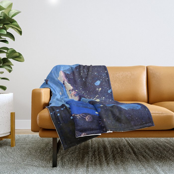 Blue Explosion Throw Blanket Gallery Image 1
