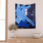 Blue Explosion Wall Tapestry Gallery Image 2