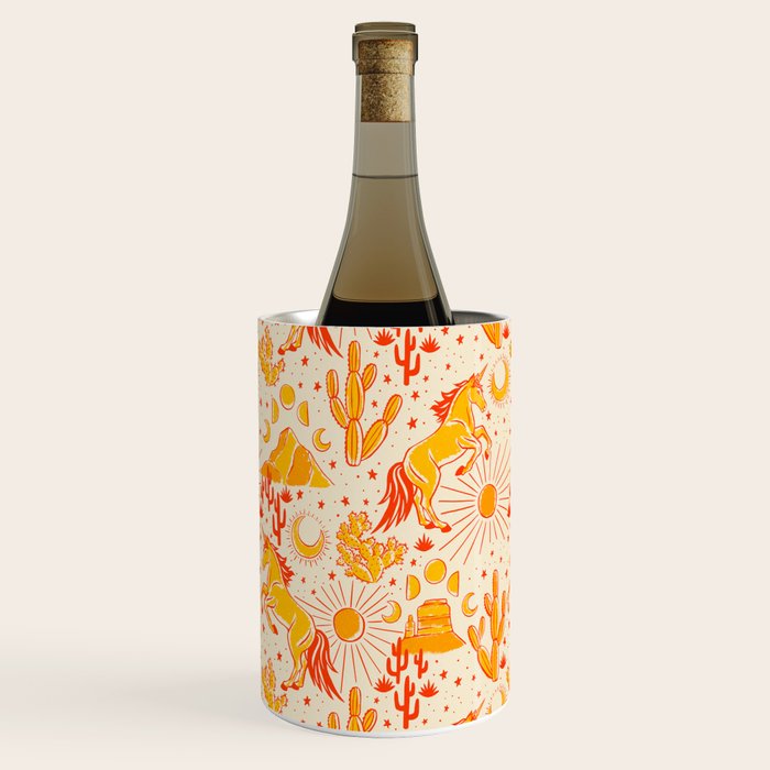 Desert Unicorn - yellow and red-orange Wine Chiller Gallery Image 3