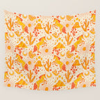 Desert Unicorn - yellow and red-orange Wall Tapestry Gallery Image 4
