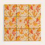 Desert Unicorn - yellow and red-orange Wood Wall Art Gallery Image 1