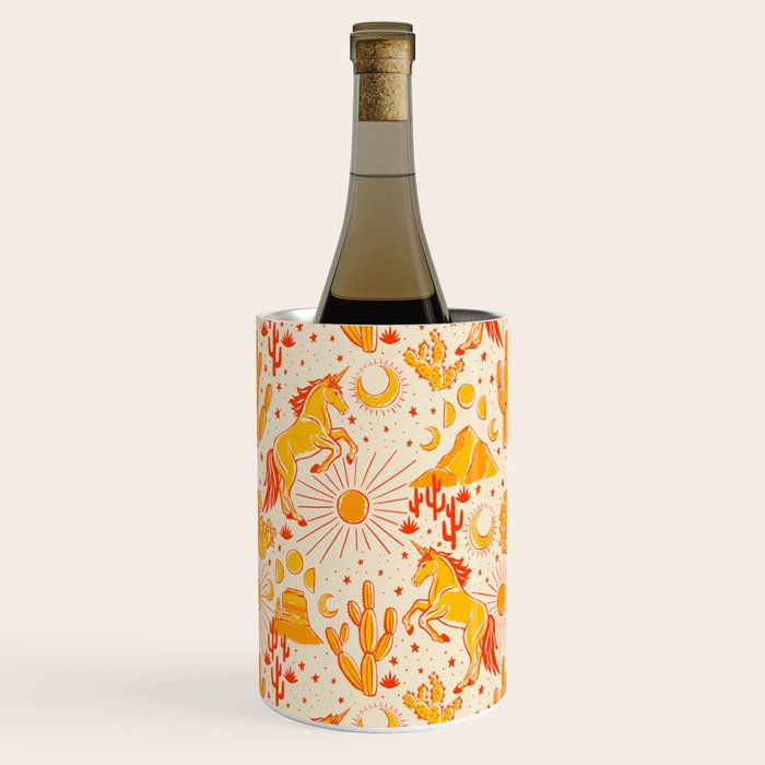 Desert Unicorn - yellow and red-orange Wine Chiller Gallery Image 1