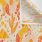 Desert Unicorn - yellow and red-orange Wall Tapestry Gallery Image 3