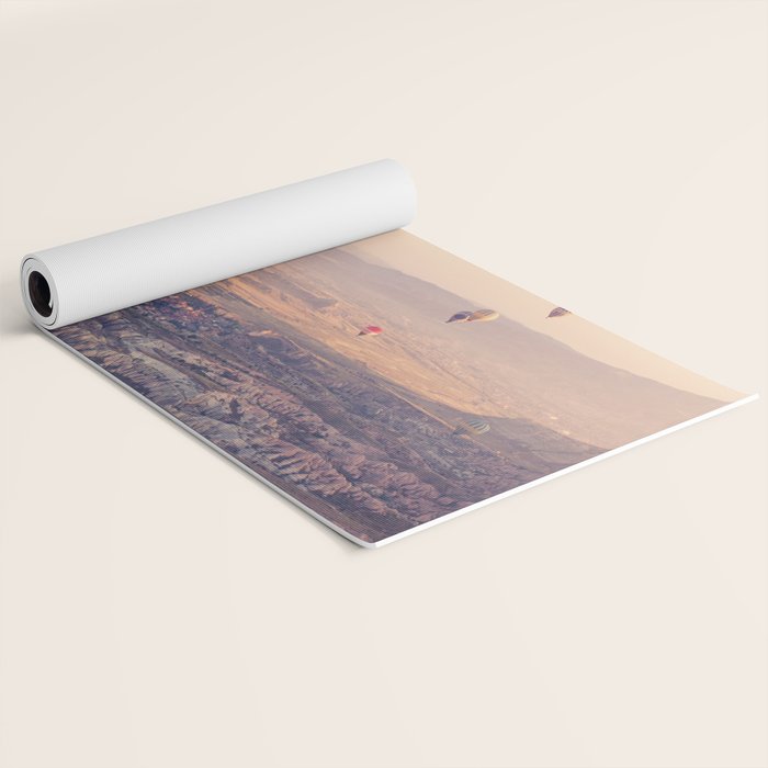 Sunrise Hot Air Balloon Flight Yoga Mat Gallery Image 2