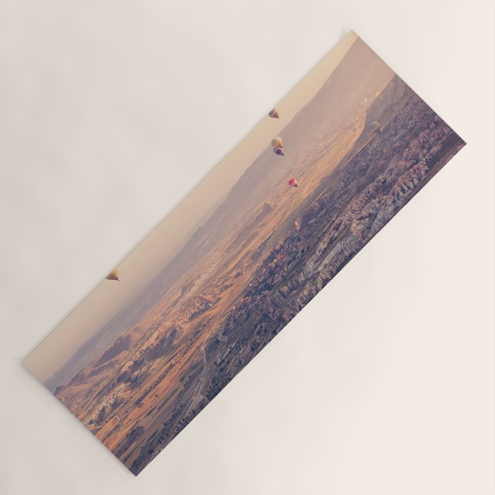 Sunrise Hot Air Balloon Flight Yoga Mat Gallery Image 1