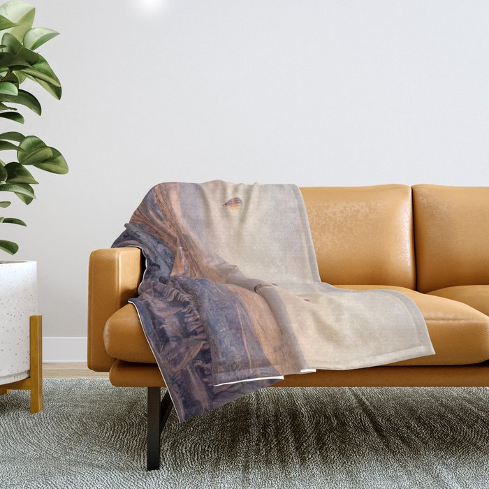 Sunrise Hot Air Balloon Flight Throw Blanket Gallery Image 1
