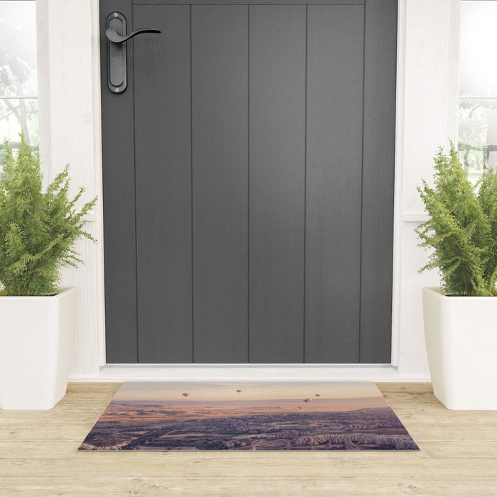 Sunrise Hot Air Balloon Flight Welcome Mat Gallery Image 3