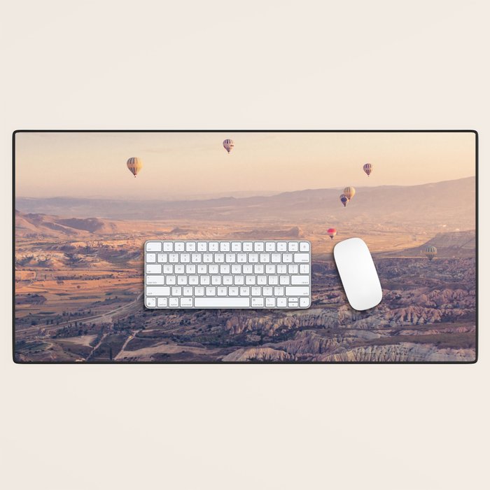 Sunrise Hot Air Balloon Flight Desk Mat Gallery Image 1