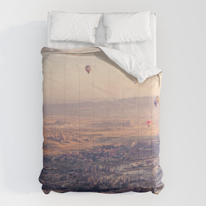 Sunrise Hot Air Balloon Flight Comforter Gallery Image 1