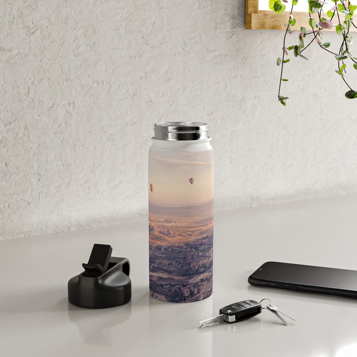 Sunrise Hot Air Balloon Flight Water Bottle Gallery Image 4