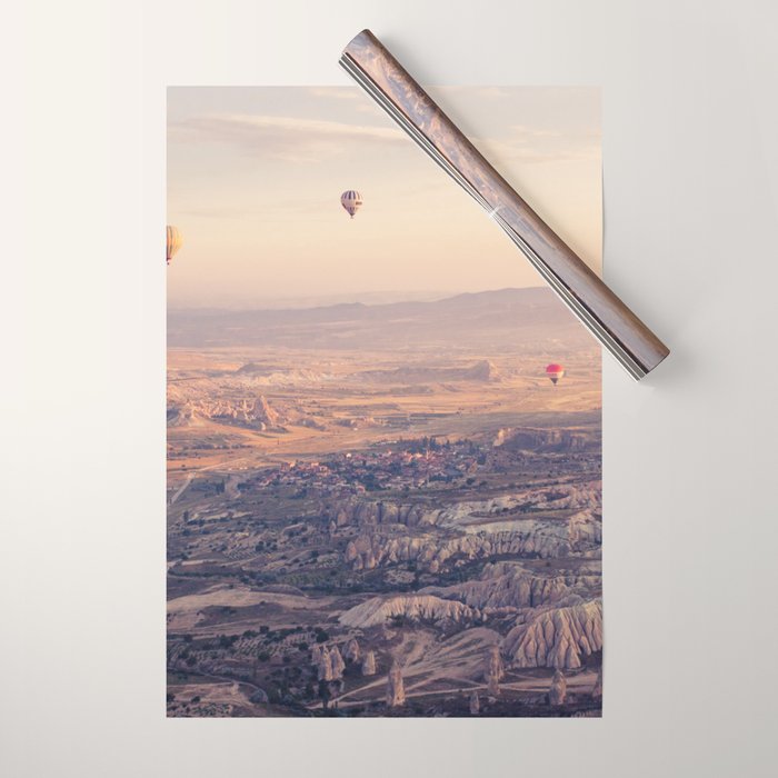 Sunrise Hot Air Balloon Flight Wrapping Paper Gallery Image 1