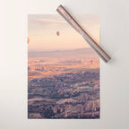 Sunrise Hot Air Balloon Flight Wrapping Paper Gallery Image 1