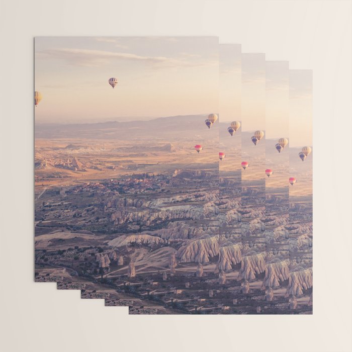 Sunrise Hot Air Balloon Flight Wrapping Paper Gallery Image 3