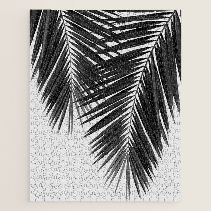 Palm Leaf Black & White II Jigsaw Puzzle Gallery Image 1
