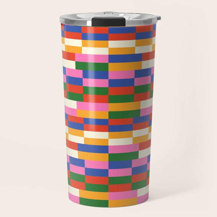 Colorful Bricks Travel Mug Gallery Image 1