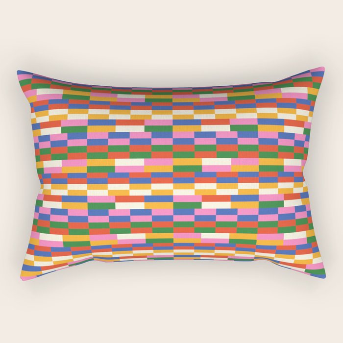 Colorful Bricks Rectangular Pillow Gallery Image 2
