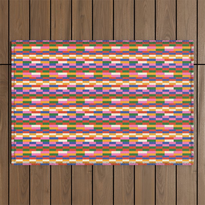 Colorful Bricks Outdoor Rug Gallery Image 1