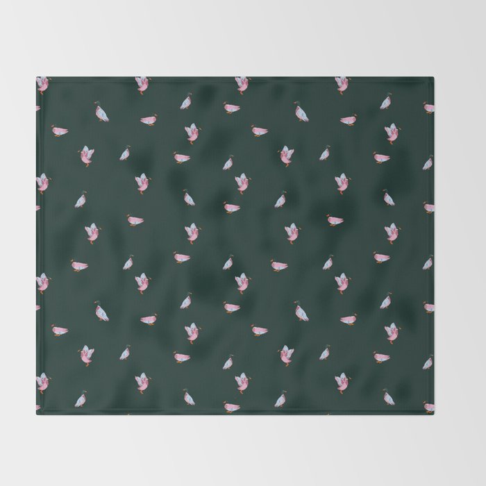 Preppy Duck I Throw Blanket Gallery Image 2