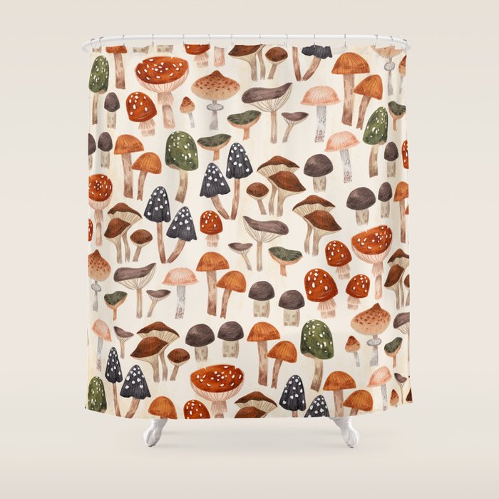 Mushrooms Shower Curtain Gallery Image 1