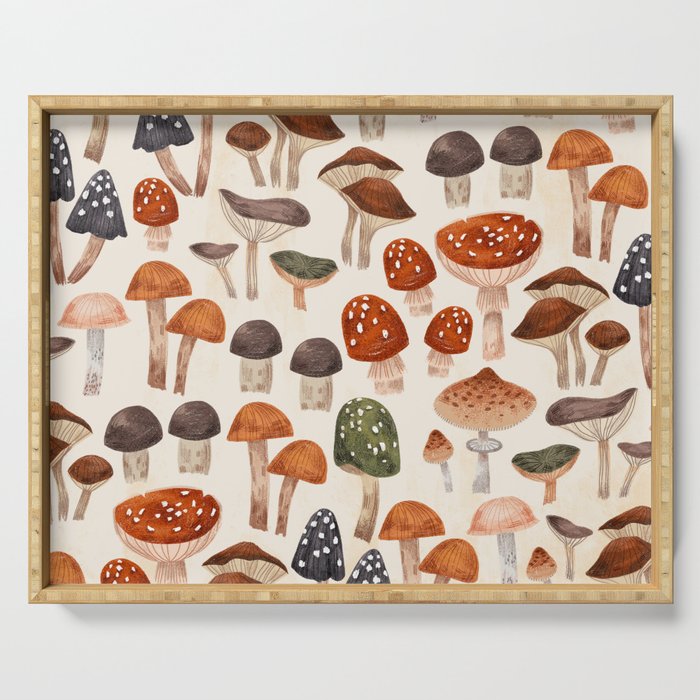 Mushrooms Serving Tray Gallery Image 1