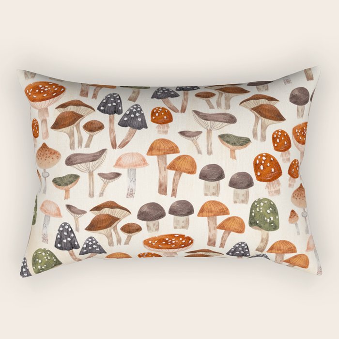 Mushrooms Rectangular Pillow Gallery Image 1