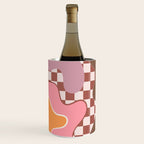Abstract Swirls with Check Wine Chiller Gallery Image 2