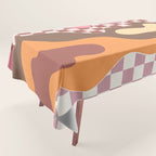 Abstract Swirls with Check Tablecloth Gallery Image 1