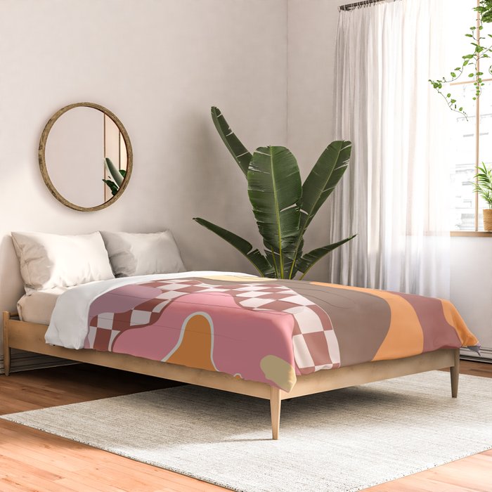 Abstract Swirls with Check Comforter Gallery Image 2