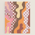 Abstract Swirls with Check Jigsaw Puzzle Gallery Image 1