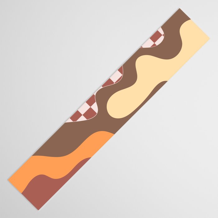 Abstract Swirls with Check Table Runner Gallery Image 3